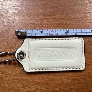 Coach Off White Bag Tag/Hang Tag/ Bag Charm